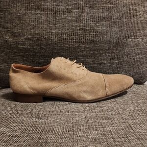 Men's Tan Suede Oxford Shoes